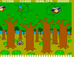 Hang On & Safari Hunt (SEGA Master System) screenshot: In another part of the woods