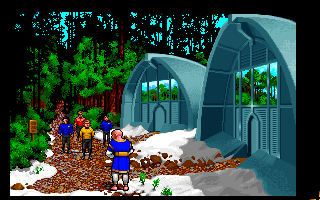 Star Trek: 25th Anniversary (Amiga) screenshot: A colony on Pollux.