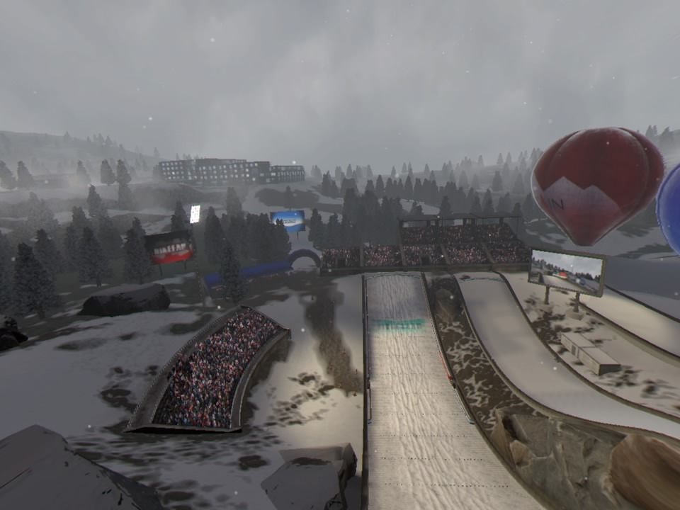Ski Jumping Pro VR (PlayStation 4) screenshot: Nizhny Tagil track overview