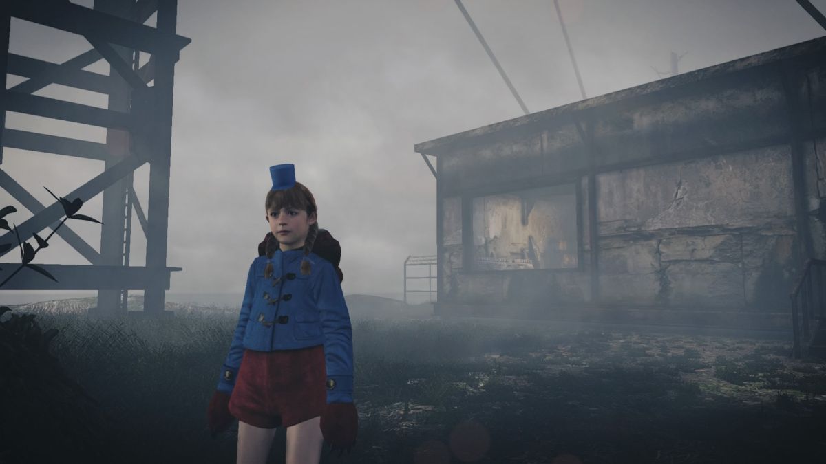 Resident Evil: Revelations 2 - Natalia's Lottie Suit Costume (PlayStation 4) screenshot: Front view of the costume in the campaign mode while standing still