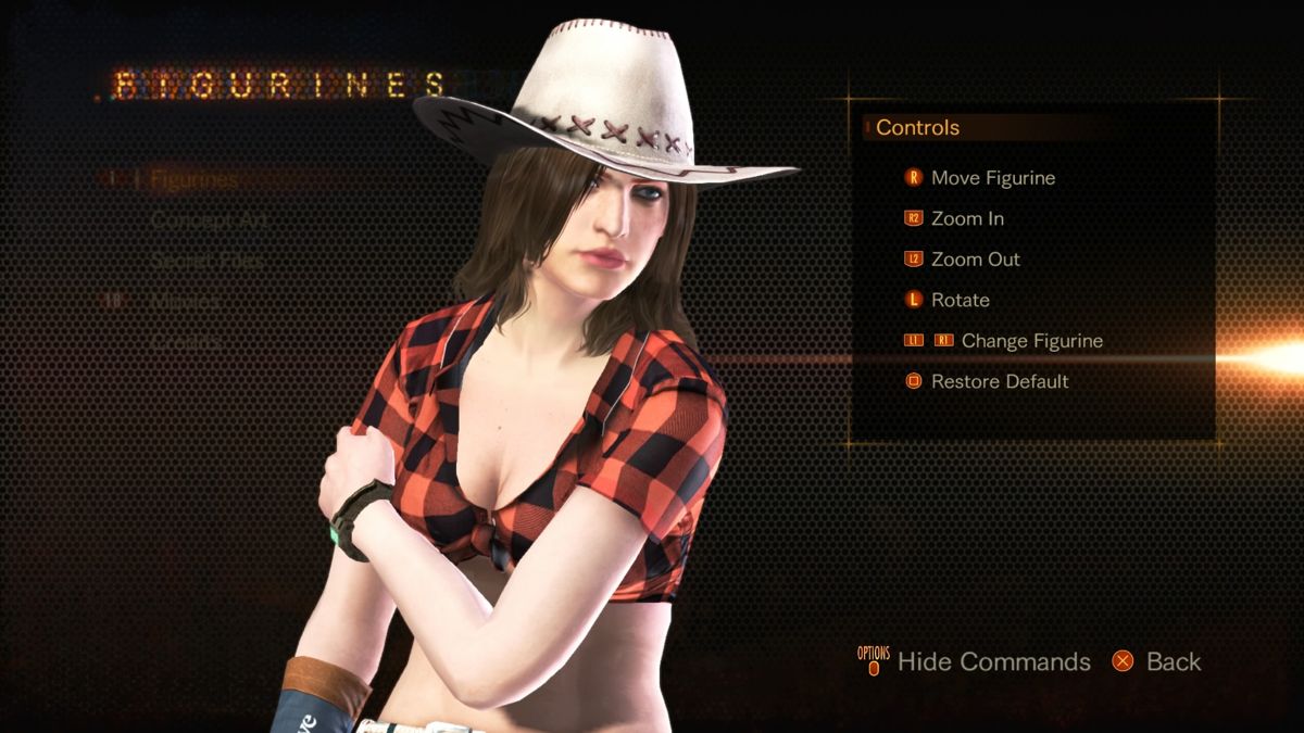 Resident Evil: Revelations 2 - Claire's Rodeo Costume (PlayStation 4) screenshot: Zoom-in on the costume figurine