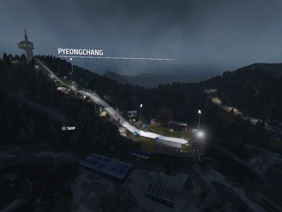 Ski Jumping Pro VR (PlayStation 4) screenshot: Pyeongchang track overview