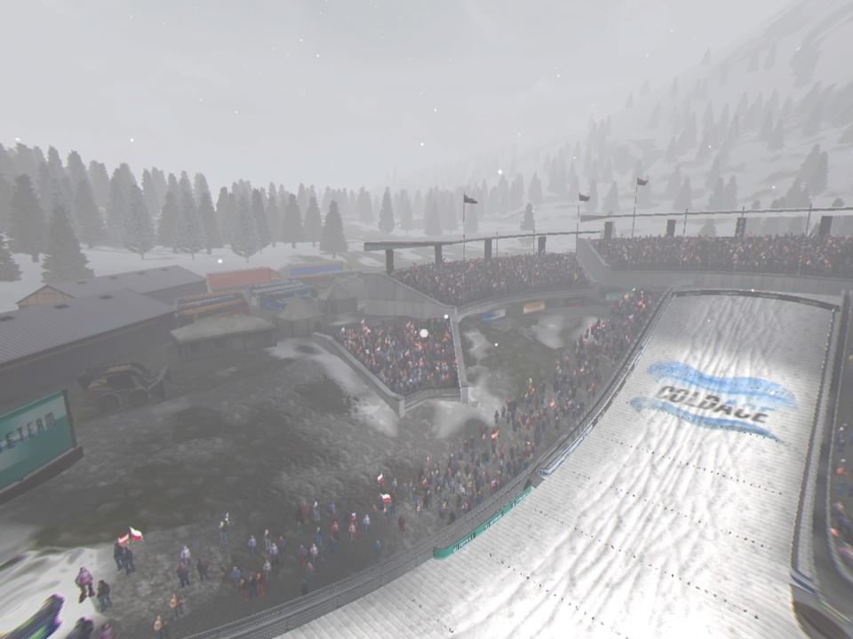 Ski Jumping Pro VR (PlayStation 4) screenshot: Wisla track overview