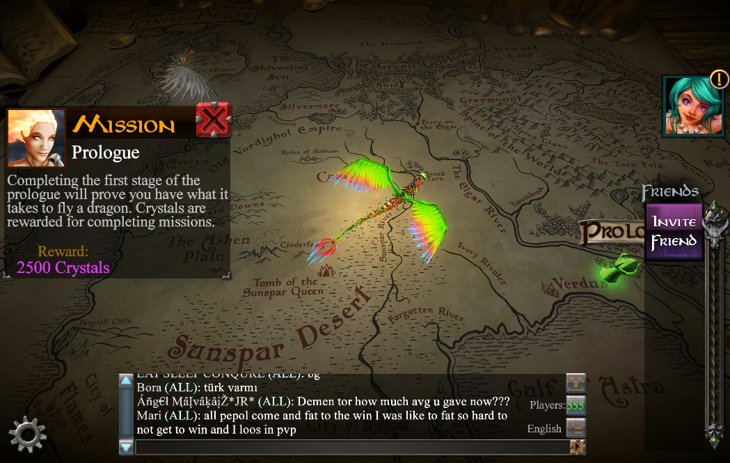 Dragons and Titans (Browser) screenshot: Mission