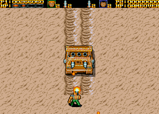 War Zone (Amiga) screenshot: Mission 6 Boss - Just blow "it" to the hell