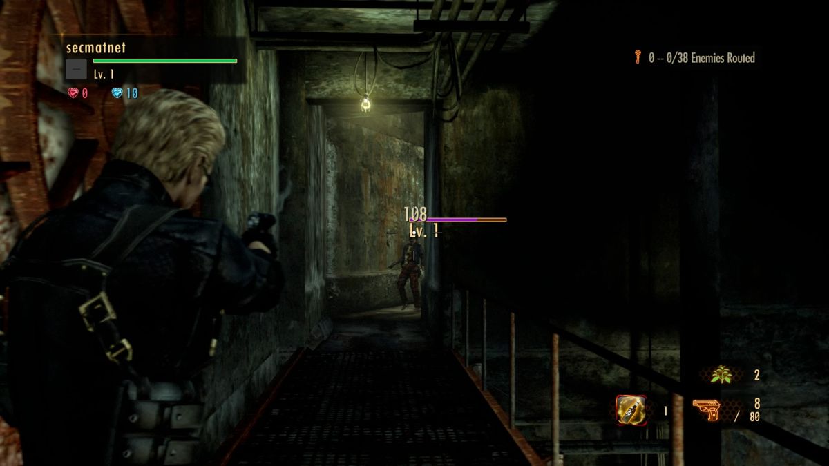 Resident Evil: Revelations 2 - Raid Mode Character: Albert Wesker (PlayStation 4) screenshot: Enemies in raid mode display health bar