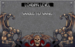 Blood (DOS) screenshot: Level introduction on the loading screen