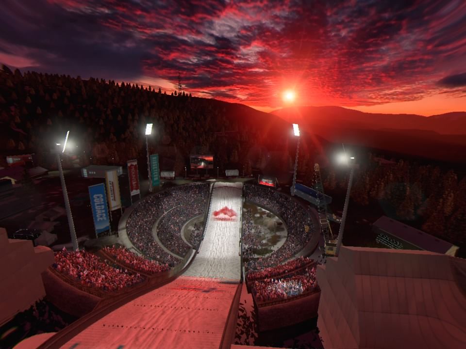 Ski Jumping Pro VR (PlayStation 4) screenshot: Oslo track overview