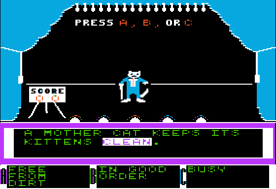 Cats and Kittens (Apple II) screenshot: Show Time