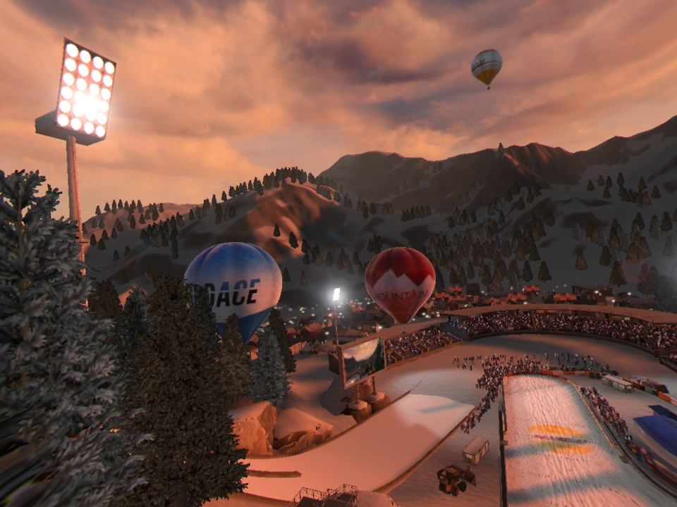 Ski Jumping Pro VR (PlayStation 4) screenshot: Oberstdorf track overview