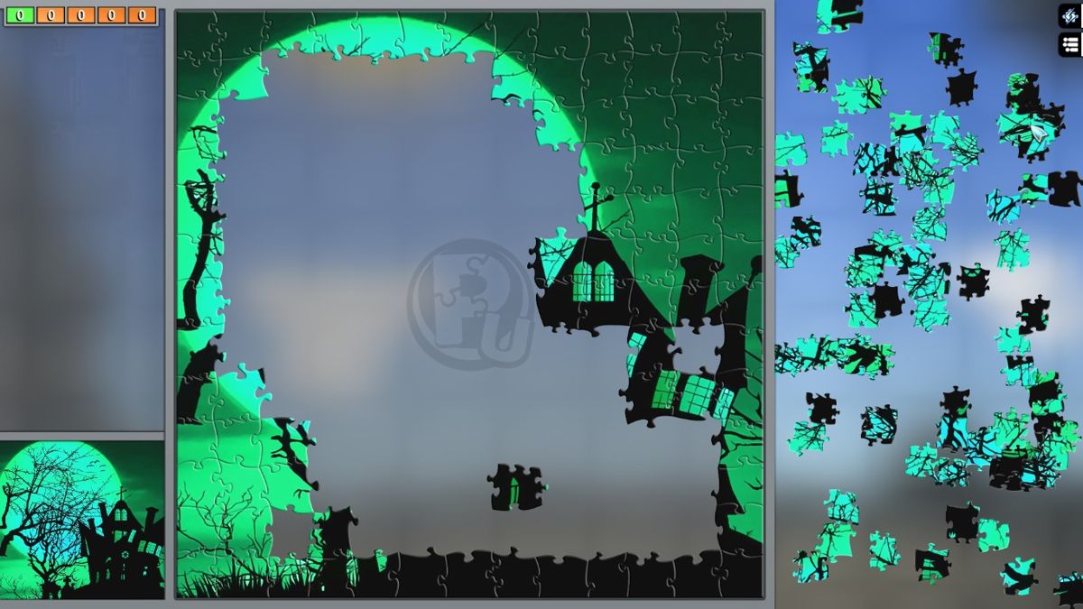 Pixel Puzzles Ultimate: Halloween (Windows) screenshot: These colours look strange.