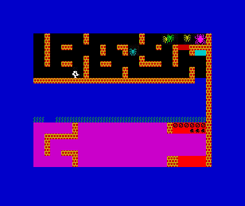 Styx (ZX Spectrum) screenshot: Starting position