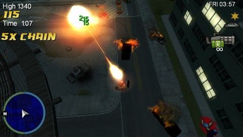 Grand Theft Auto: Chinatown Wars (PSP) screenshot: Kaboom!