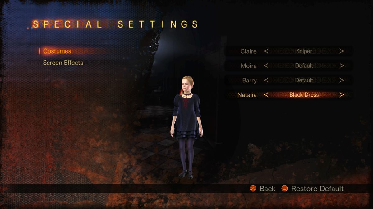 Resident Evil: Revelations 2 - Extra Episode 2: Little Miss (PlayStation 4) screenshot: Dark Natalia outfit can be used in campaign mode