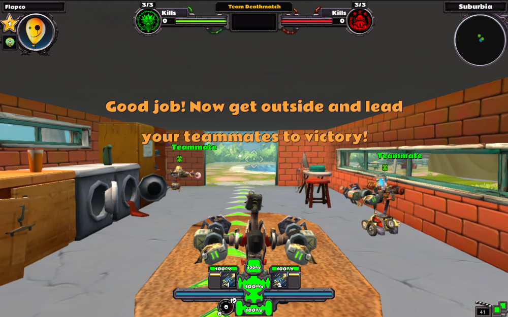 Guns and Robots (Browser) screenshot: Teammates