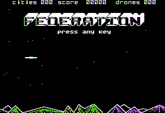 Federation (Apple II) screenshot: Title Screen