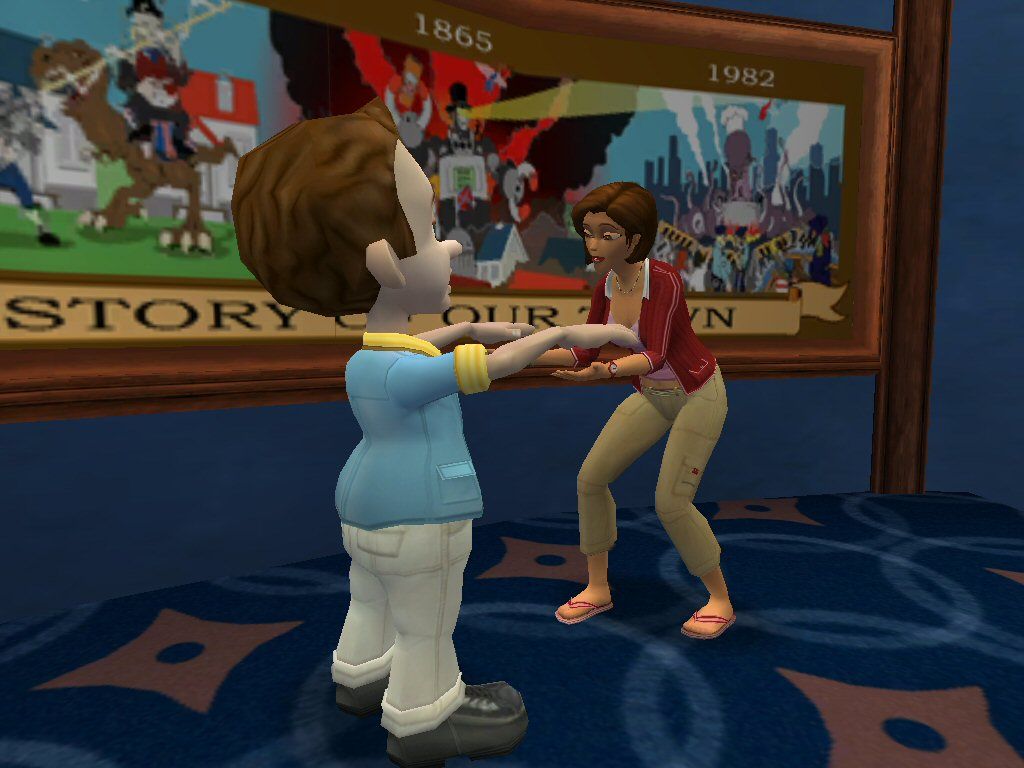 Leisure Suit Larry: Magna Cum Laude (Windows) screenshot: Playing a game of Slaps with Morgan