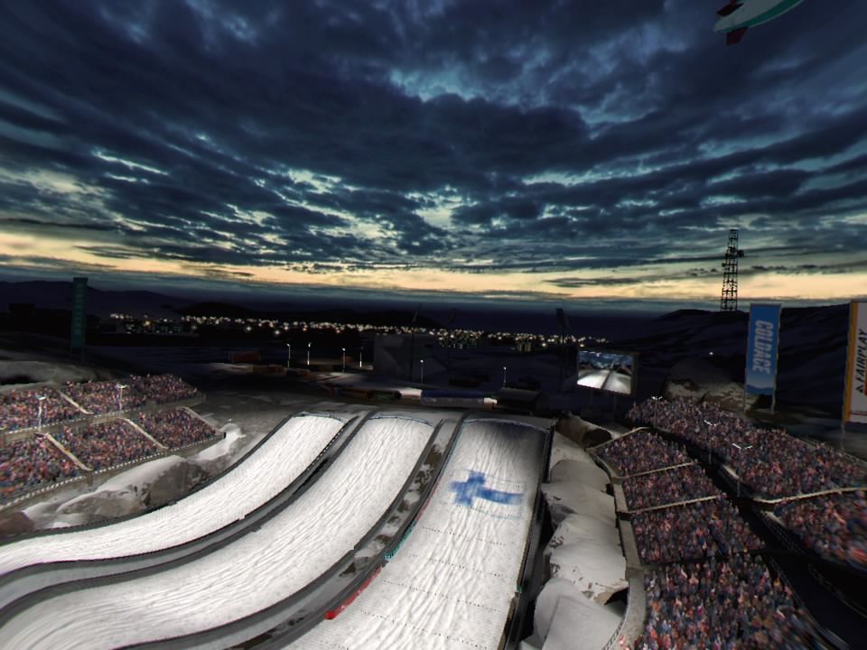 Ski Jumping Pro VR (PlayStation 4) screenshot: Lahti track overview