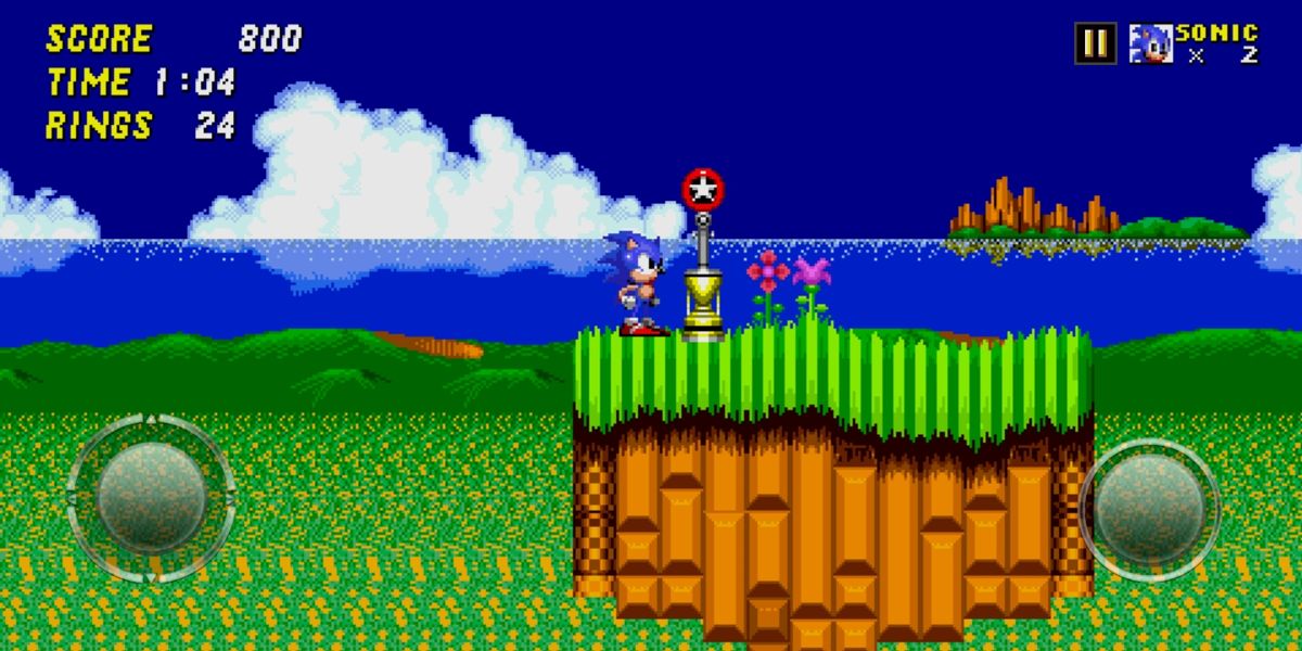 Sonic the Hedgehog 2 (Android) screenshot: The Checkpoint