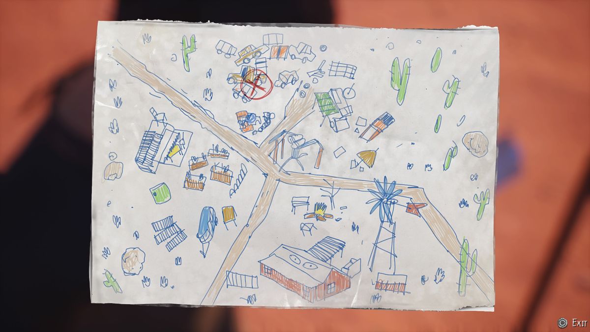 Life Is Strange 2: Episode 5 (PlayStation 4) screenshot: Daniel's treasure map