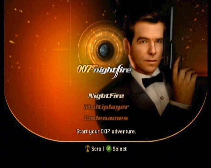 007: Nightfire (Xbox) screenshot: Main Menu