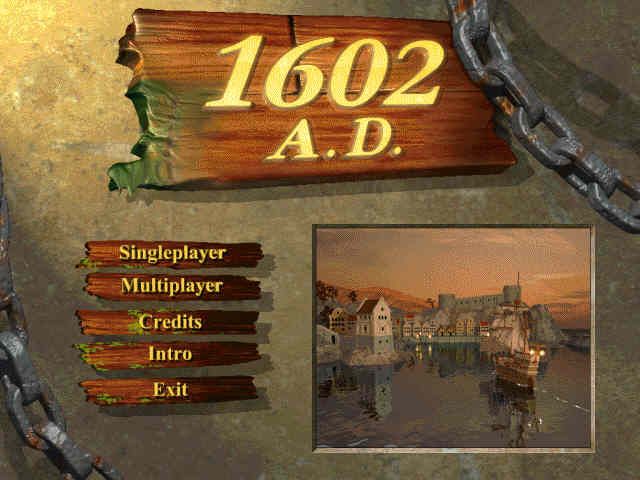 1602 A.D. (Windows) screenshot: Title screen