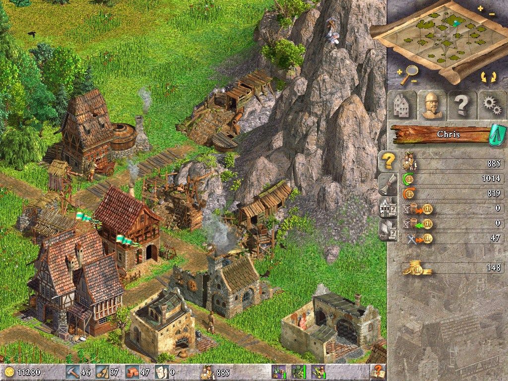 1503 A.D.: The New World (Windows) screenshot: A successful settlement depends on a steady supply of resources from mining camps...