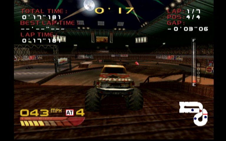 4 Wheel Thunder (Dreamcast) screenshot: Arena Racing