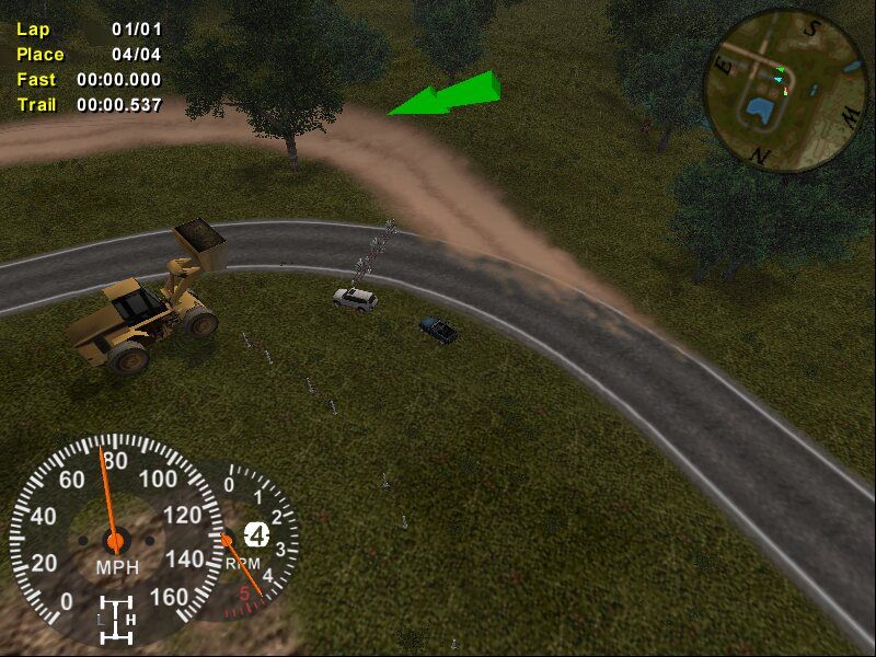 4x4 Evo 2 (Windows) screenshot: This camera angle looks like cop chase in reality tv