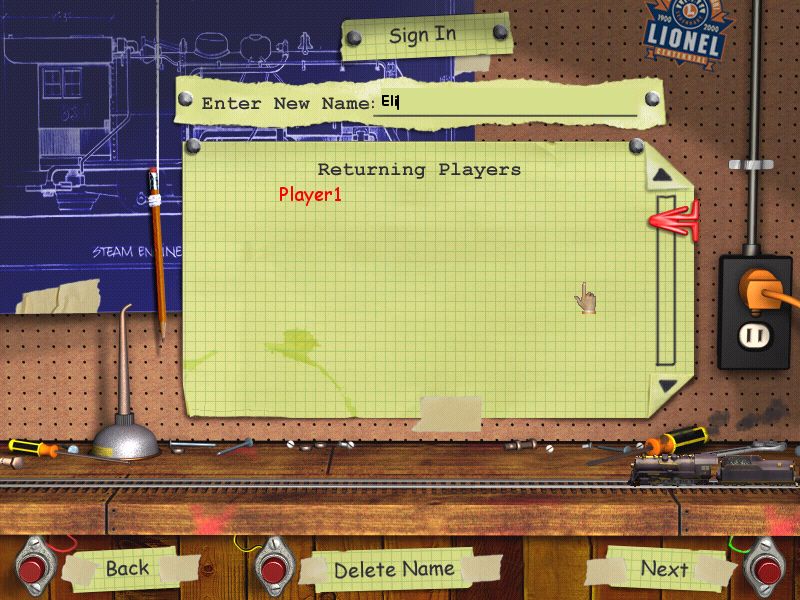 3-D Ultra Lionel Train Town Deluxe (Windows) screenshot: Start Screen