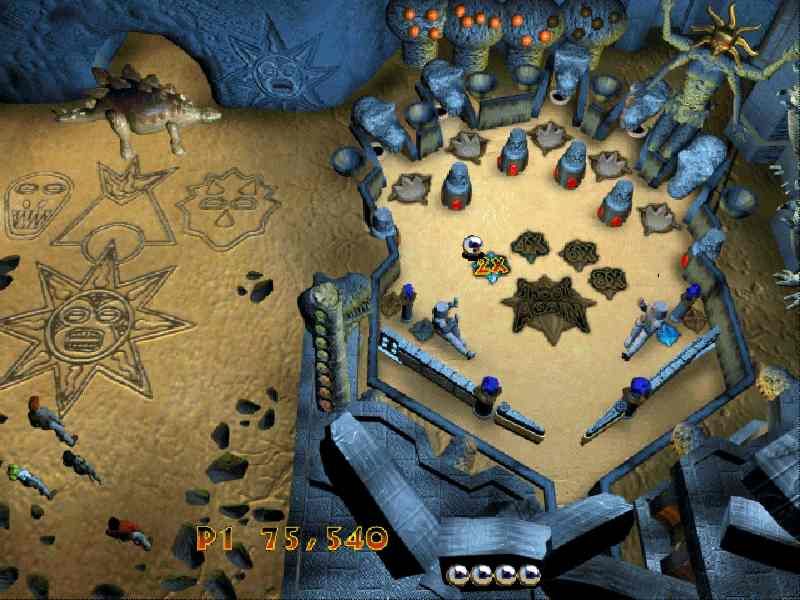 3-D Ultra Pinball: The Lost Continent (Windows) screenshot: This is the average size of a table