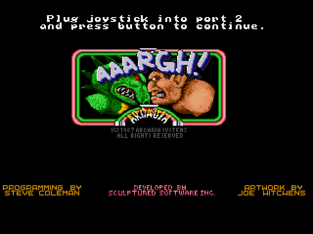 AAARGH! (Amiga) screenshot: Title Screen