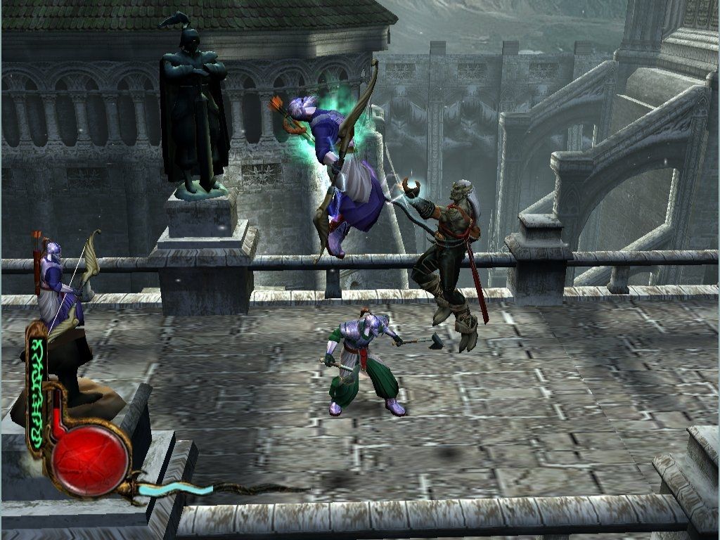 Legacy of Kain: Defiance (Windows) screenshot: Telekinetic-pull in mid-air... does it get any better than this?