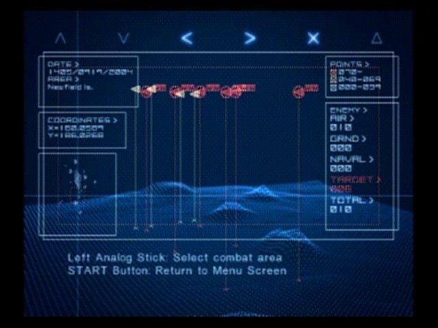 Ace Combat 04: Shattered Skies (PlayStation 2) screenshot: Mission Briefing.