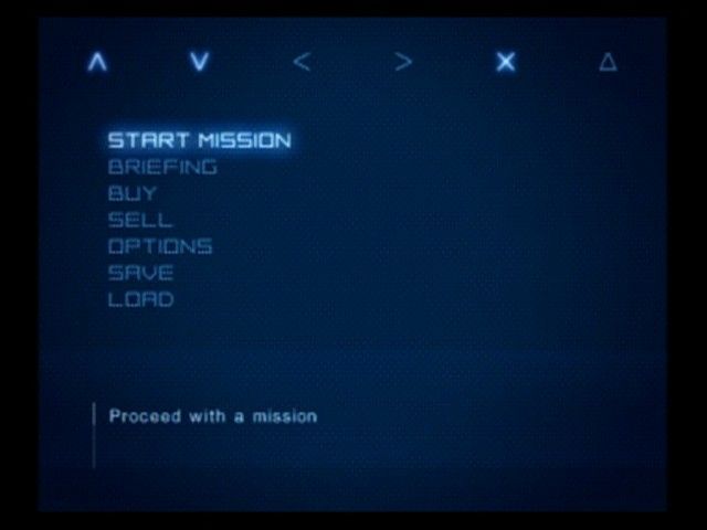Ace Combat 04: Shattered Skies (PlayStation 2) screenshot: Main Menu