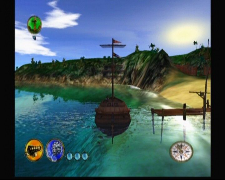 Pirates: The Legend of Black Kat (Xbox) screenshot: The docks are the only places where you can in or out of the ship.