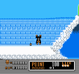 Town & Country Surf Designs: Wood & Water Rage (NES) screenshot: Wipeout!