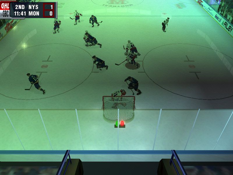 Actua Ice Hockey 2 (Windows) screenshot: A goal is scored.