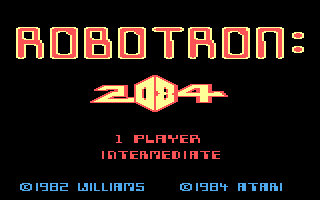 Robotron: 2084 (Atari 7800) screenshot: Title screen