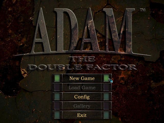 ADAM: The Double Factor (Windows) screenshot: Title screen