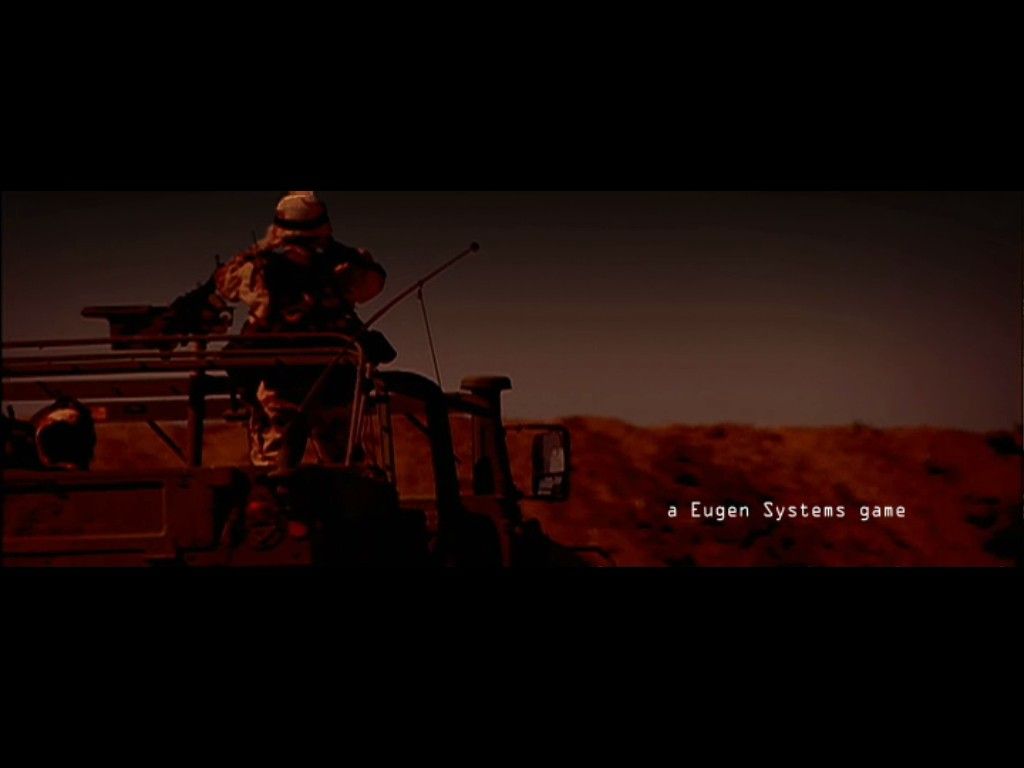 Act of War: Direct Action (Windows) screenshot: Opening credits are introduced along the intro cinematic to your first mission that takes place in Libya
