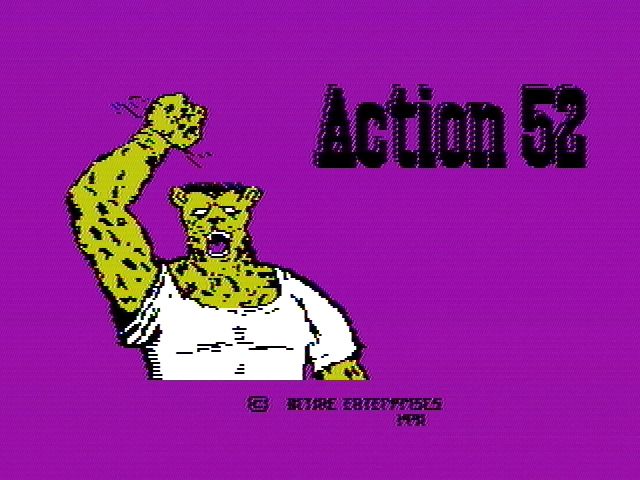 Action 52 (NES) screenshot: The main title screen