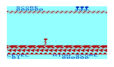 Aztec Challenge (VIC-20) screenshot: Starting a new game.