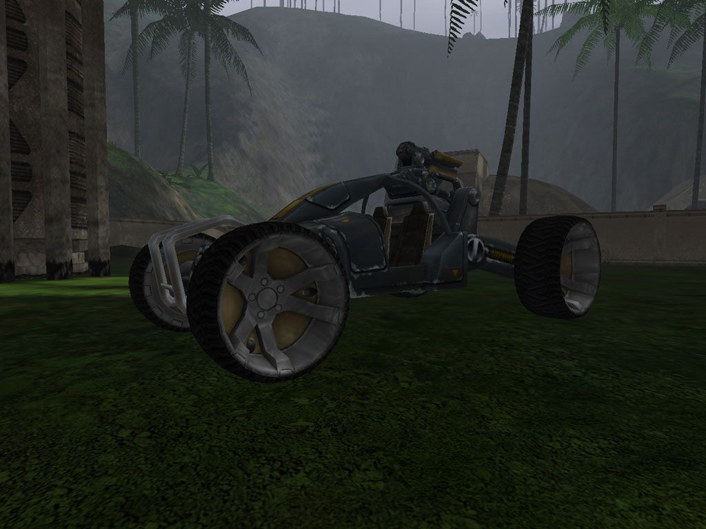 Advanced Battlegrounds: The Future of Combat (Windows) screenshot: This is real fun to drive: A cannon buggy