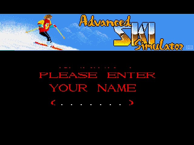 Professional Ski Simulator (Amiga) screenshot: Title Screen