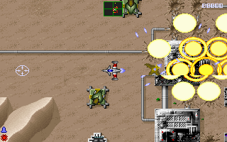Zone 66 (DOS) screenshot: Looks like our hero brought out the big bombs when things got tough!