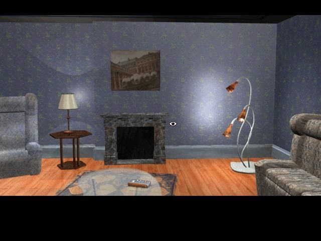 Adventure at the Chateau d'Or (Windows) screenshot: Watching TV in this room can be a learning experience too.