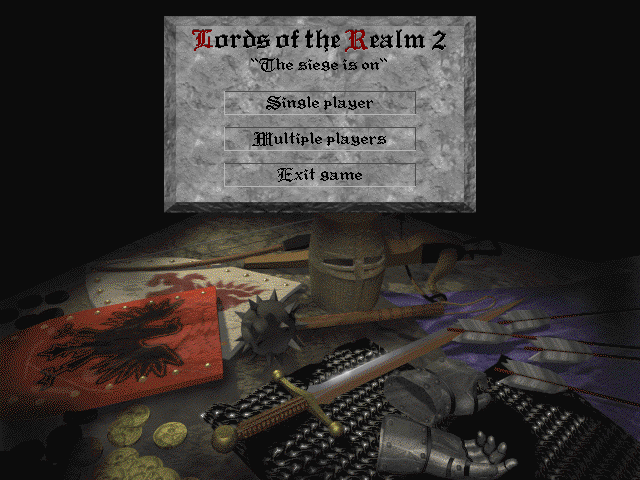 Lords of the Realm II (Windows) screenshot: Main menu