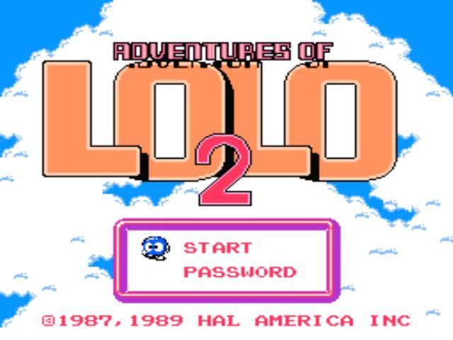 Adventures of Lolo 2 (NES) screenshot: Title