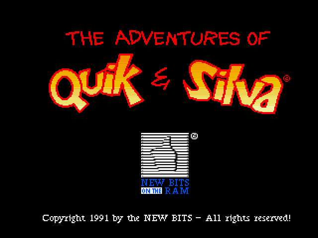 The Adventures of Quik and Silva (Amiga) screenshot: Title Screen